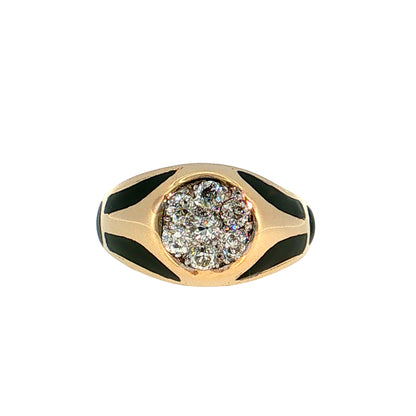 1.05 Vintage Old European Diamond Cocktail Ring 14k