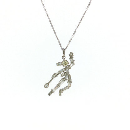 1.07 Mixed Cut Diamond Pendant Necklace Platinum
