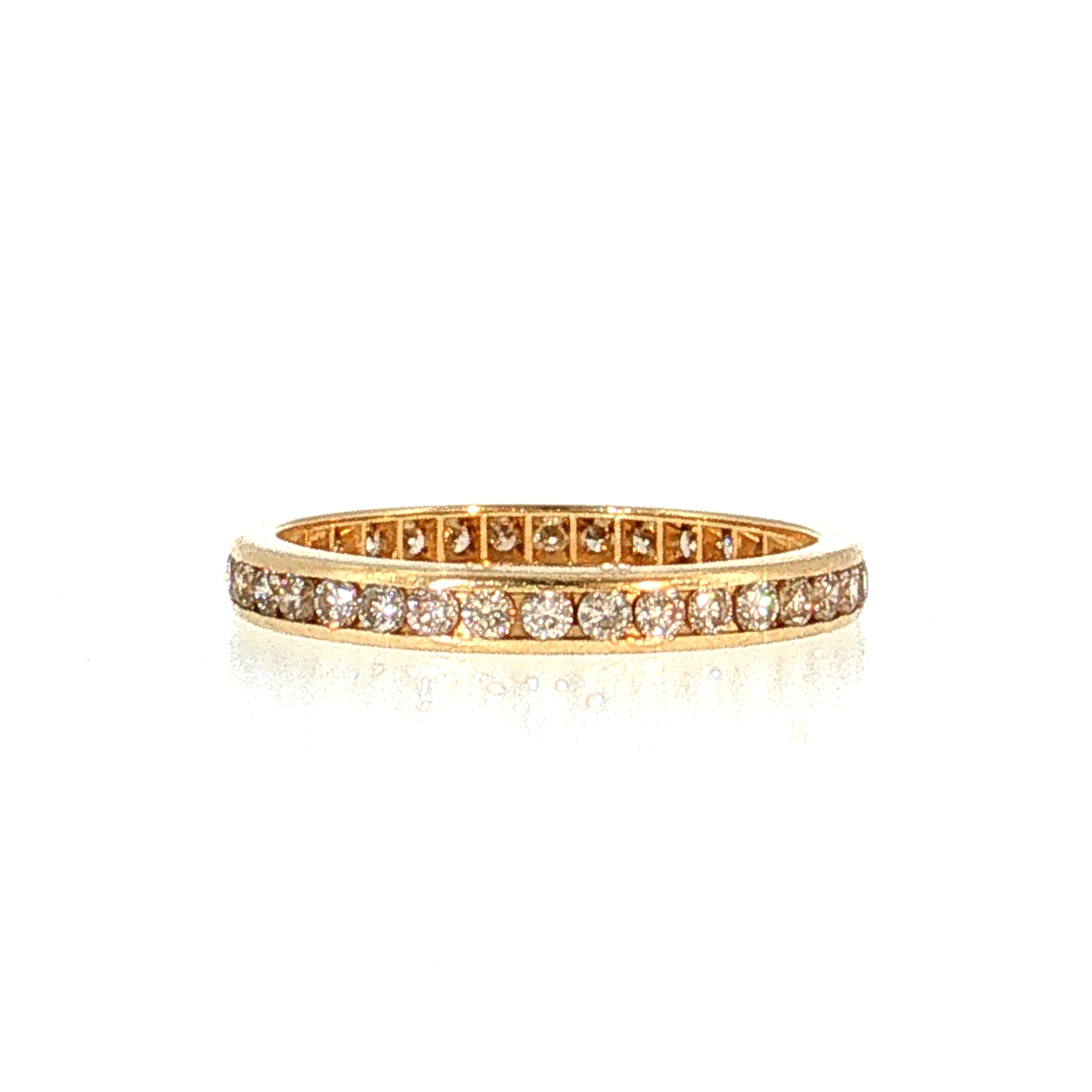 1.08 Diamond Eternity Wedding Band 14k Yellow Gold
