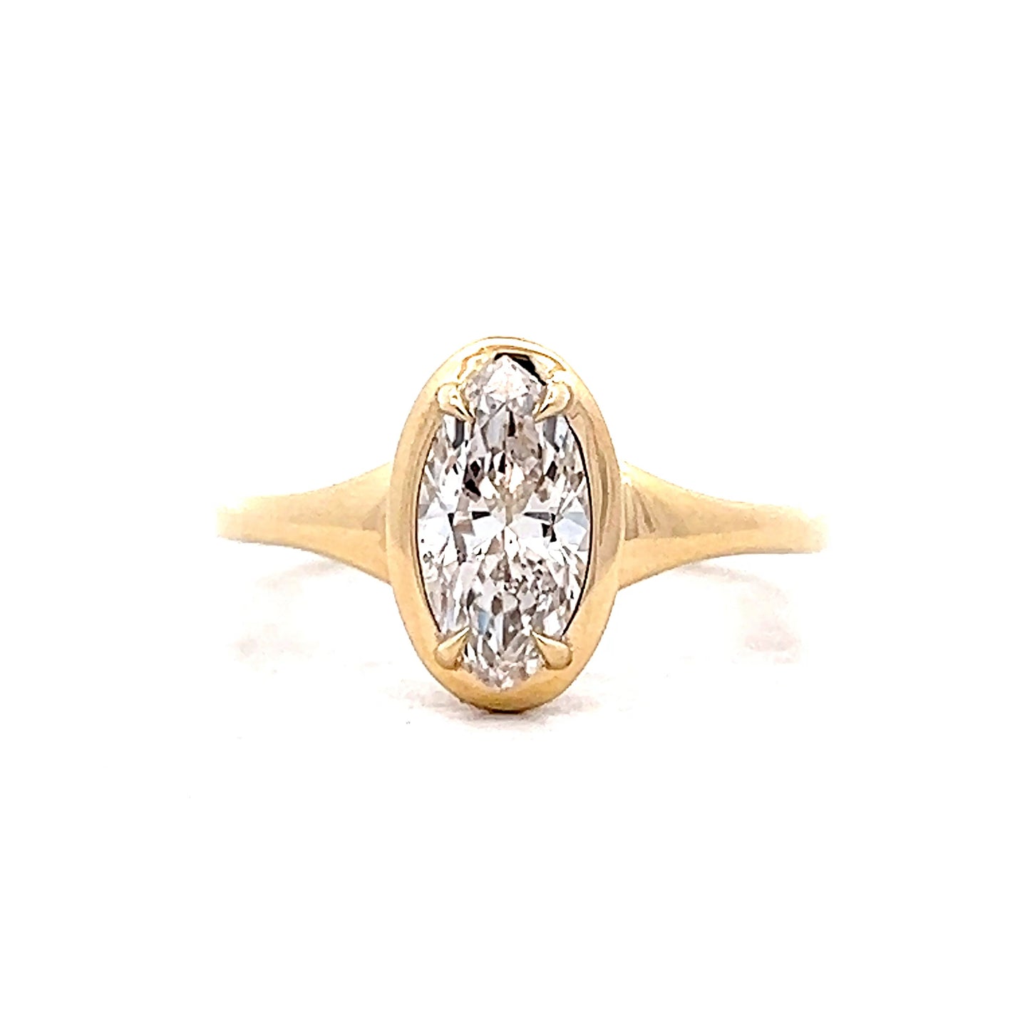 1.09 Marquise Diamond Engagement Ring in 14k