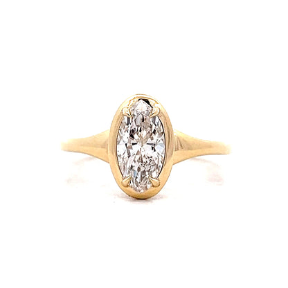 1.09 Marquise Diamond Engagement Ring in 14k