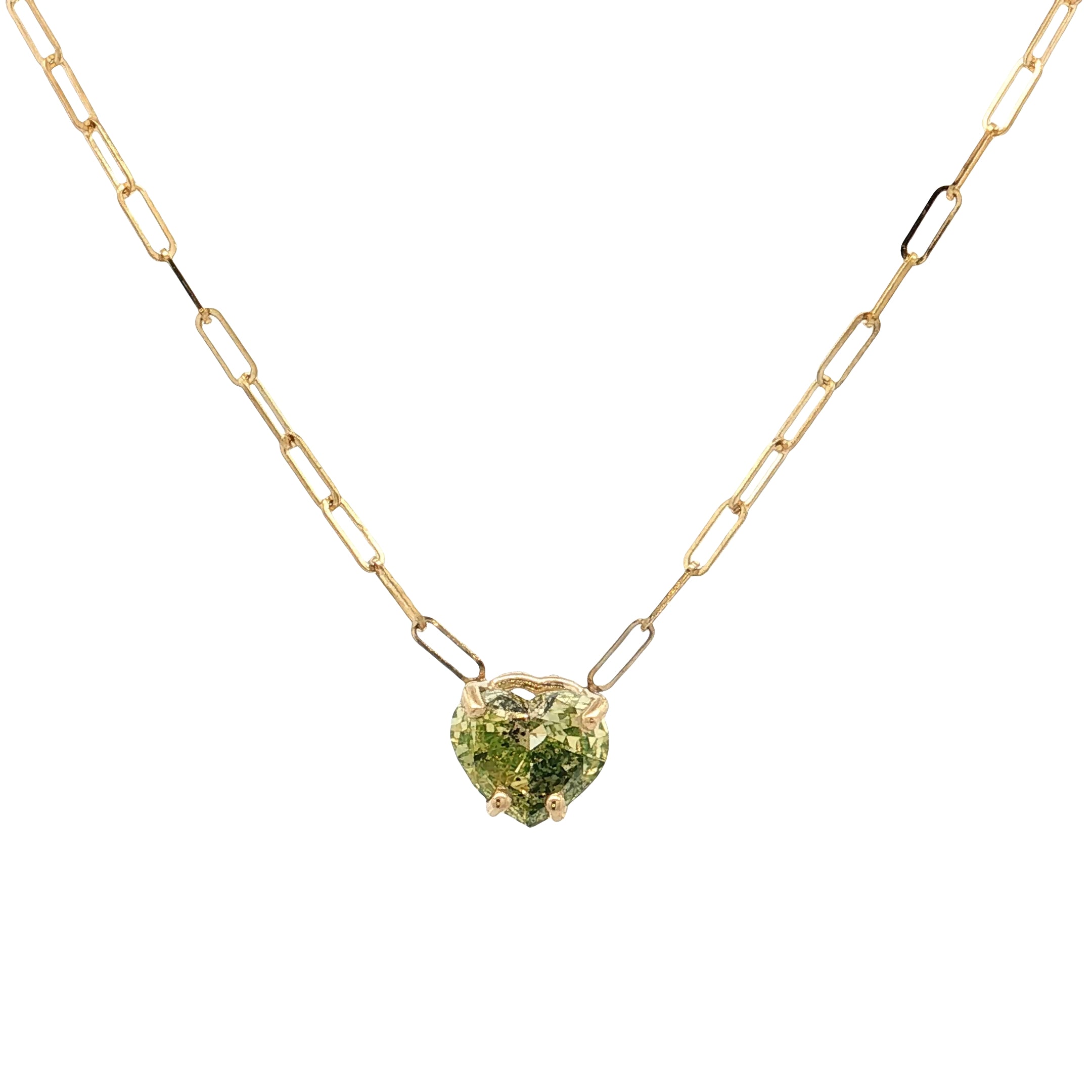 1.11 Fancy Intense Green Heart Diamond Pendant 14k – Filigree Jewelers