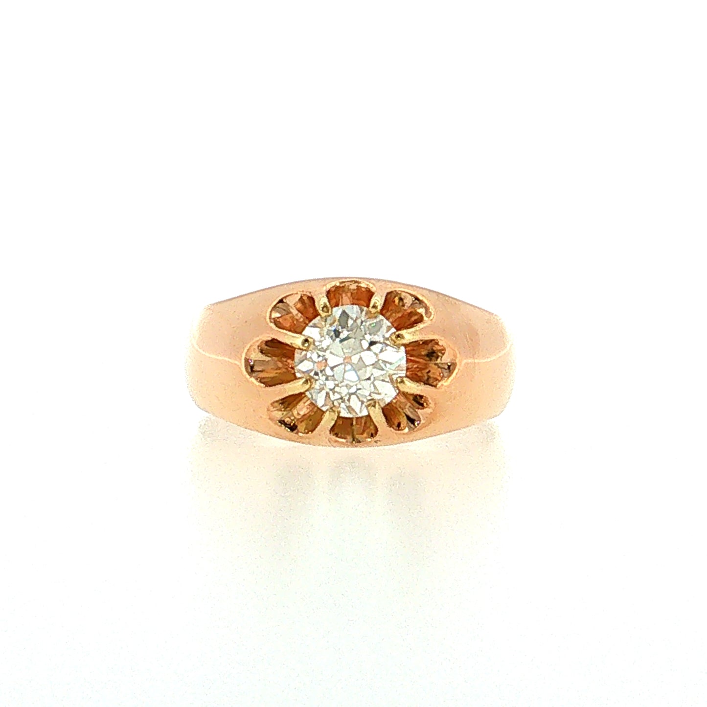 1.11 Vintage Victorian Diamond Engagement Ring 14k