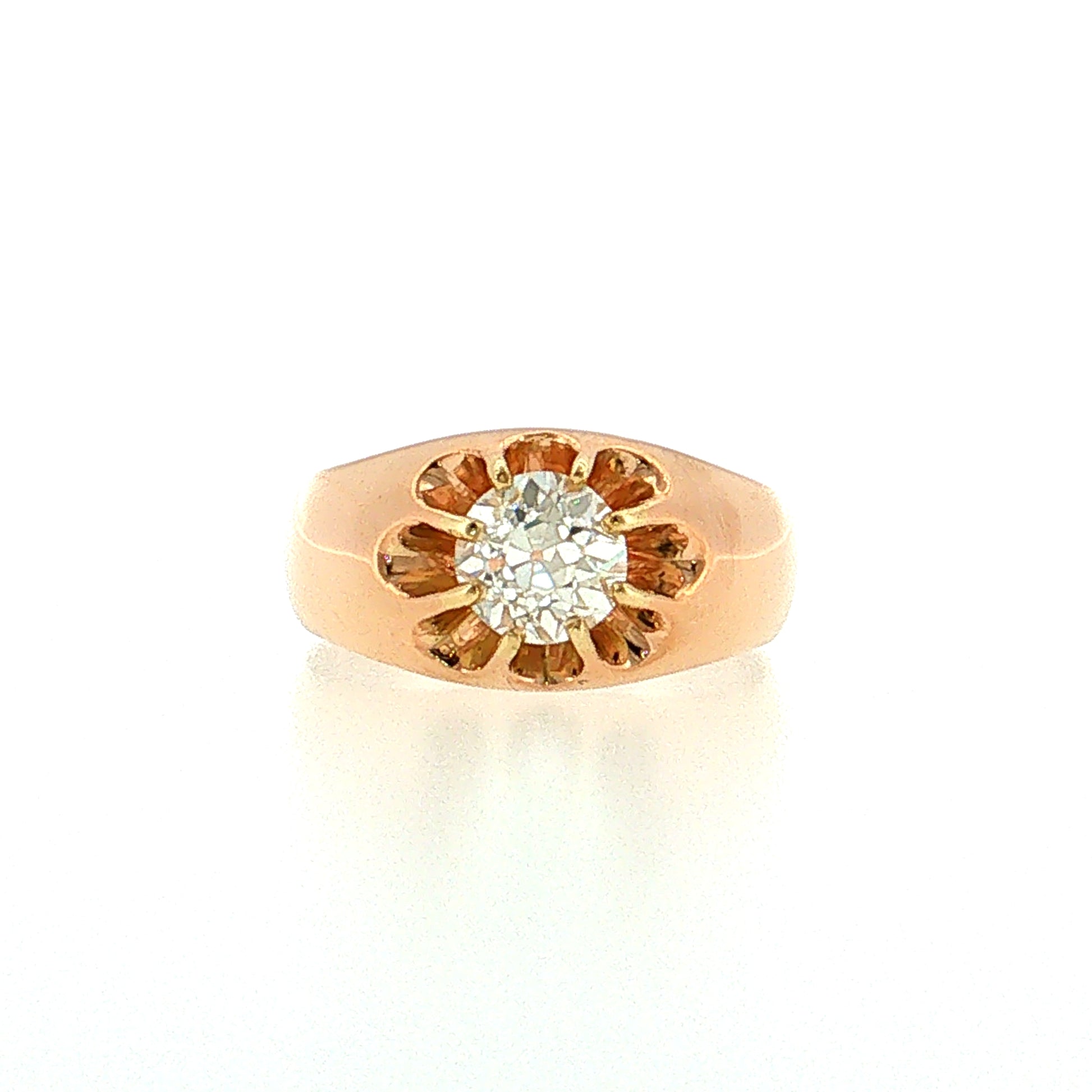 1.11 Vintage Victorian Diamond Engagement Ring 14k