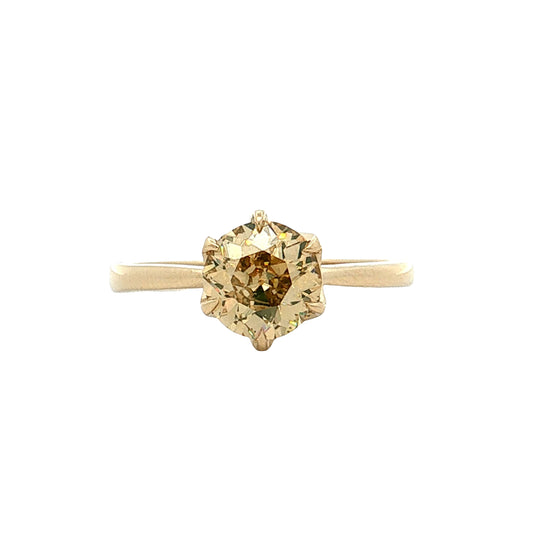 1.13 Old European Diamond Engagement Ring 14k