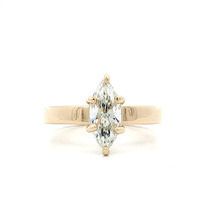 1.14 Marquise Diamond Engagement Ring 14k Yellow Gold