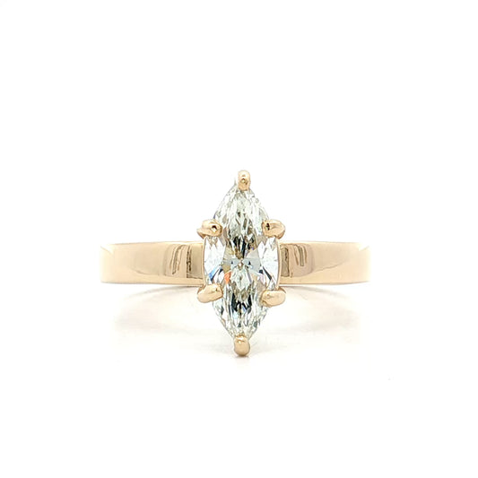 1.14 Marquise Diamond Engagement Ring 14k Yellow Gold