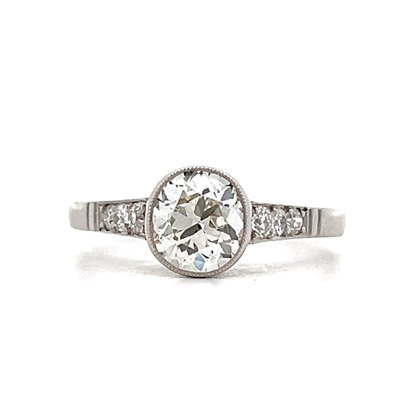 1.16 Old European Diamond Engagement Ring Platinum