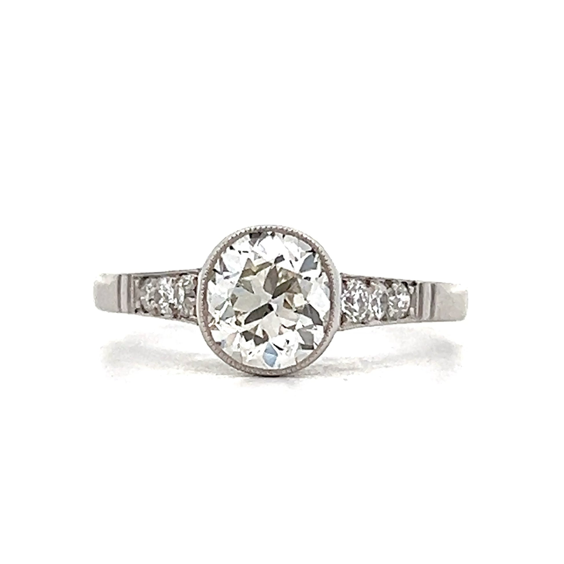 1.16 Old European Diamond Engagement Ring Platinum