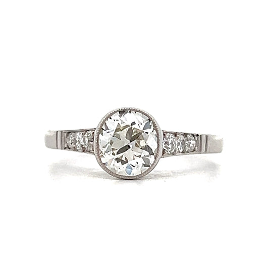 1.16 Old European Diamond Engagement Ring Platinum