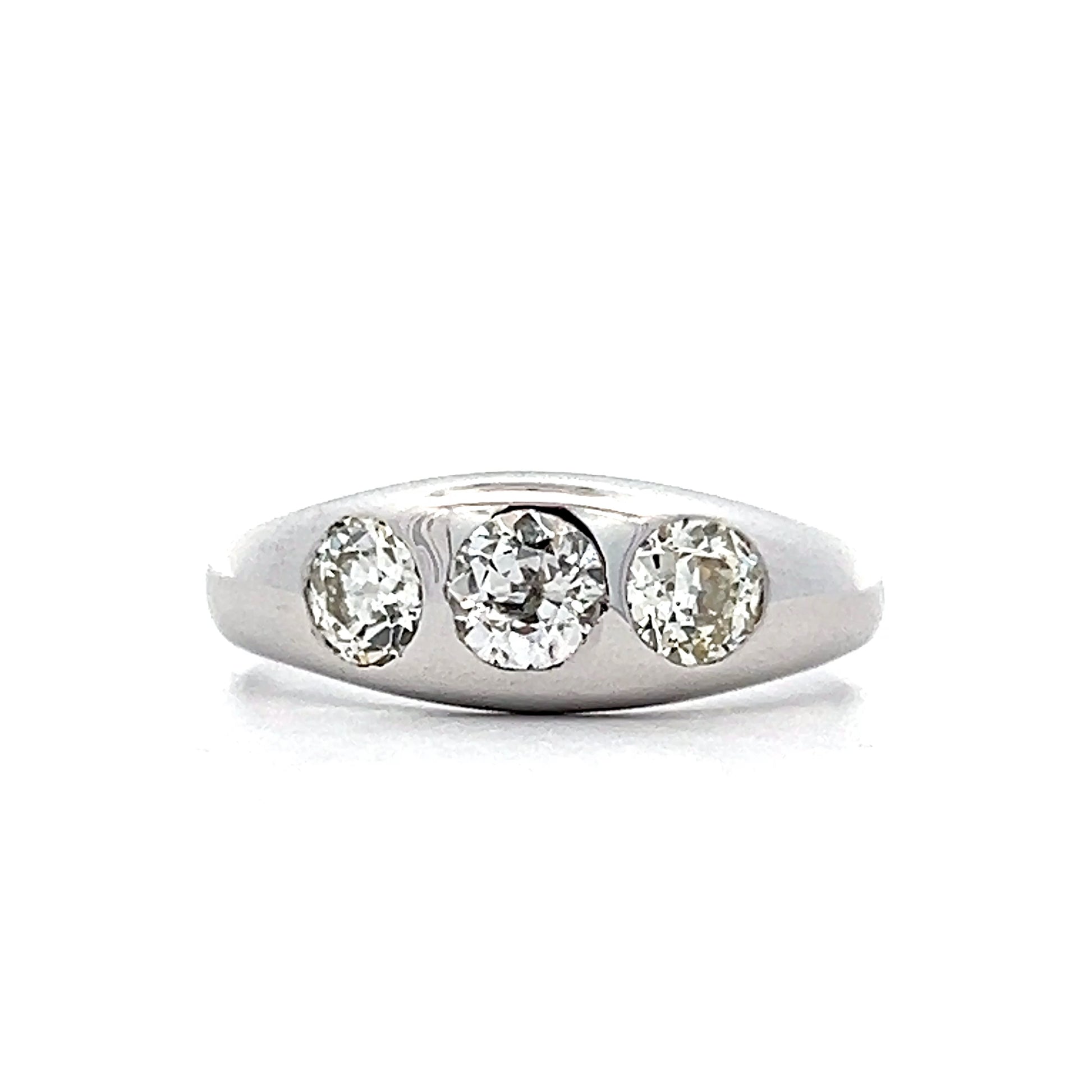 1.18 Mens Antique Art Deco Diamond Ring in 18k