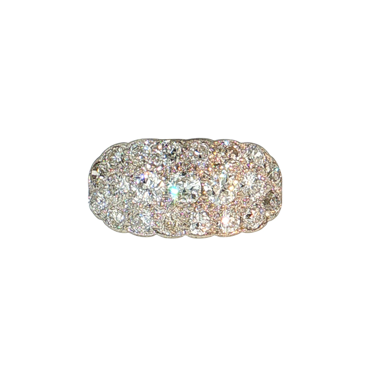 1.19 Antique Art Deco Diamond Cocktail Ring 18k