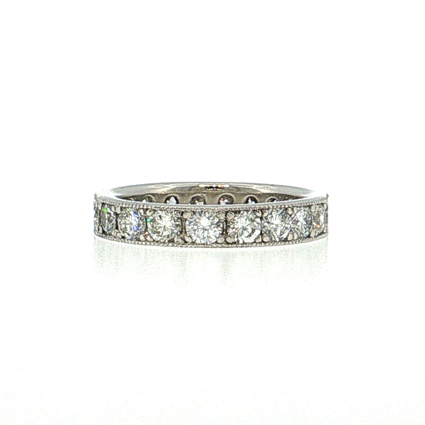1.20 Round Brilliant Diamond Eternity Band Platinum