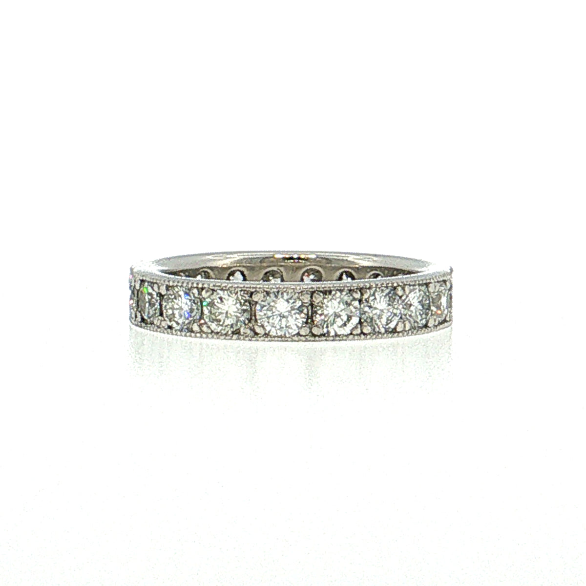 1.20 Round Brilliant Diamond Eternity Band Platinum