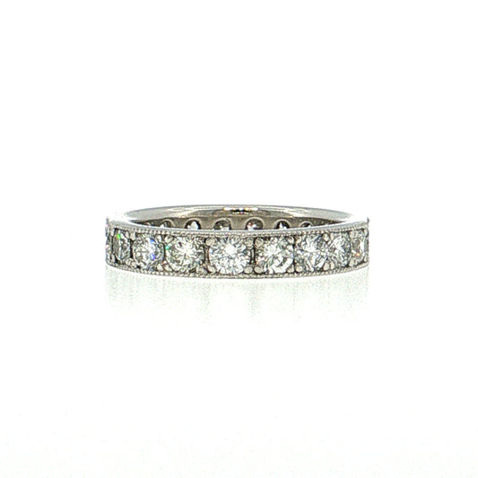 1.20 Round Brilliant Diamond Eternity Band Platinum