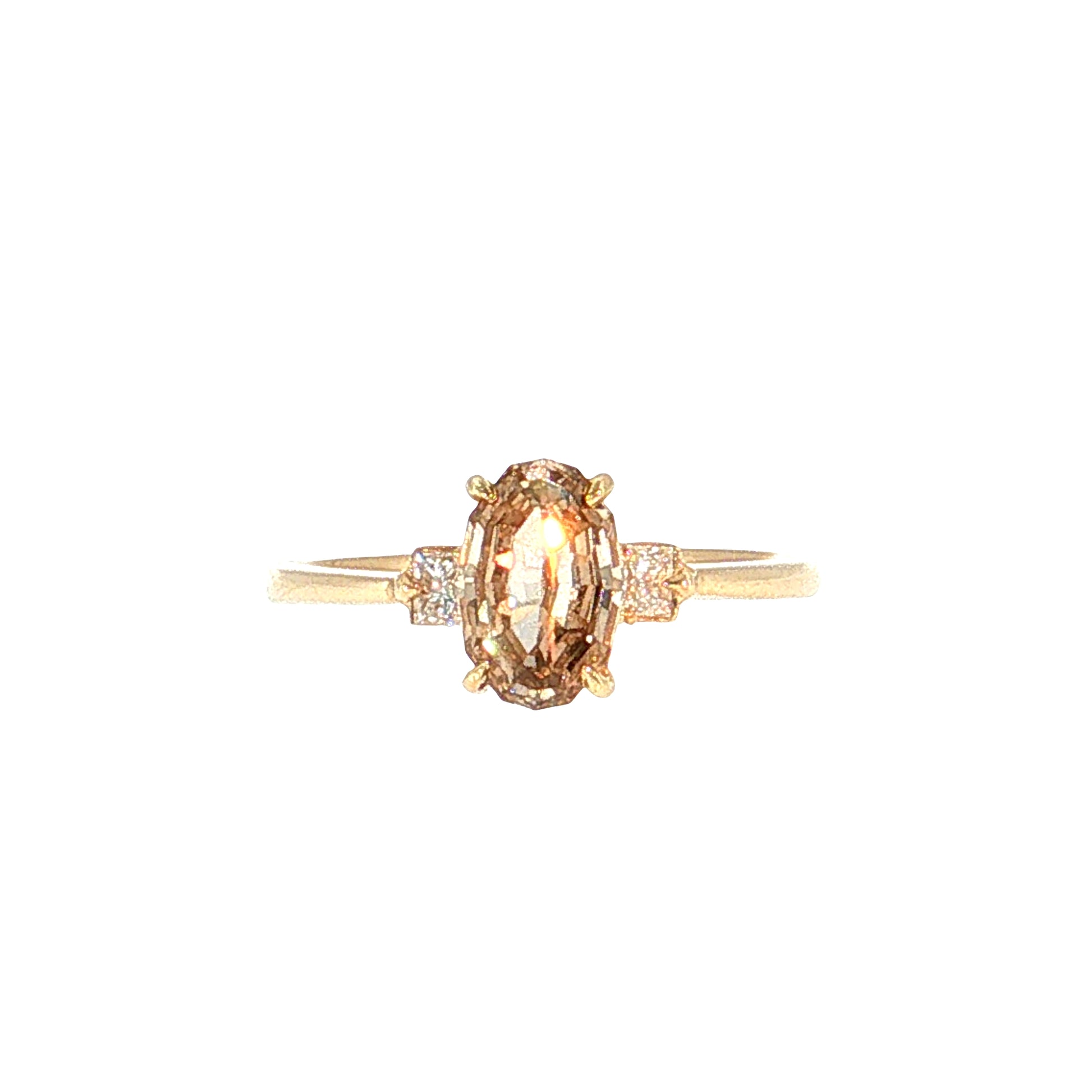 1.21 GIA Oval Step Cut Diamond Engagement Ring 14k