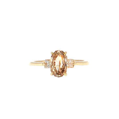 1.21 GIA Oval Step Cut Diamond Engagement Ring 14k