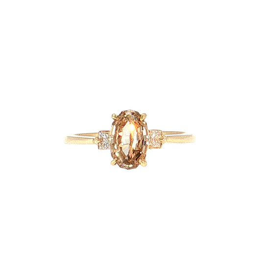 1.21 GIA Oval Step Cut Diamond Engagement Ring 14k