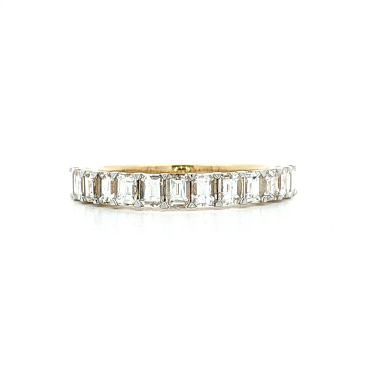 1.22 Emerald Cut Diamond Stacking Band 14k