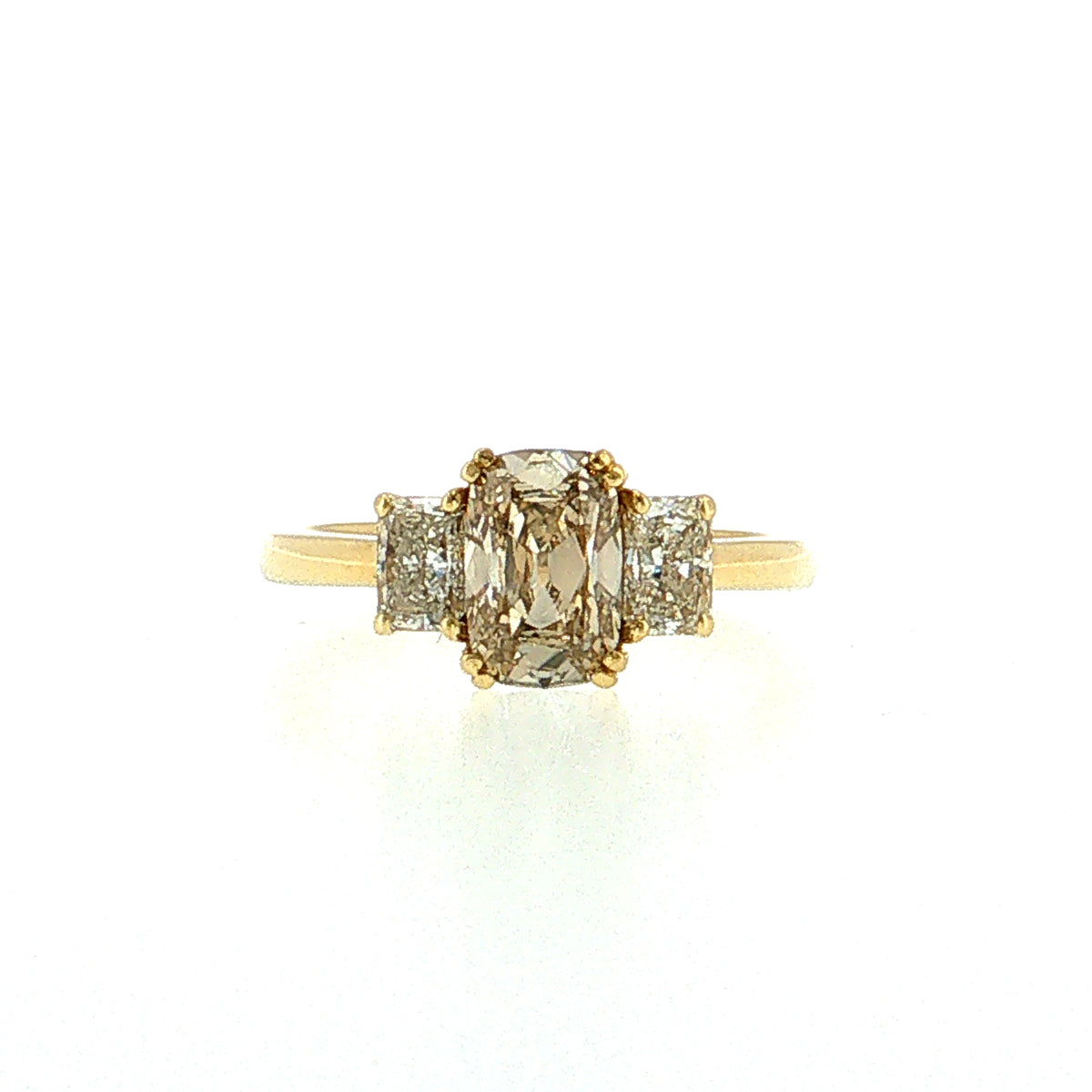 1.22 Type IIA Fancy Brown-Yellow Diamond Engagement Ring 18k