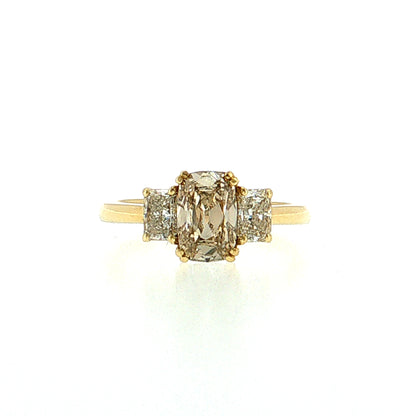 1.22 Type IIA Fancy Brown-Yellow Diamond Engagement Ring 18k
