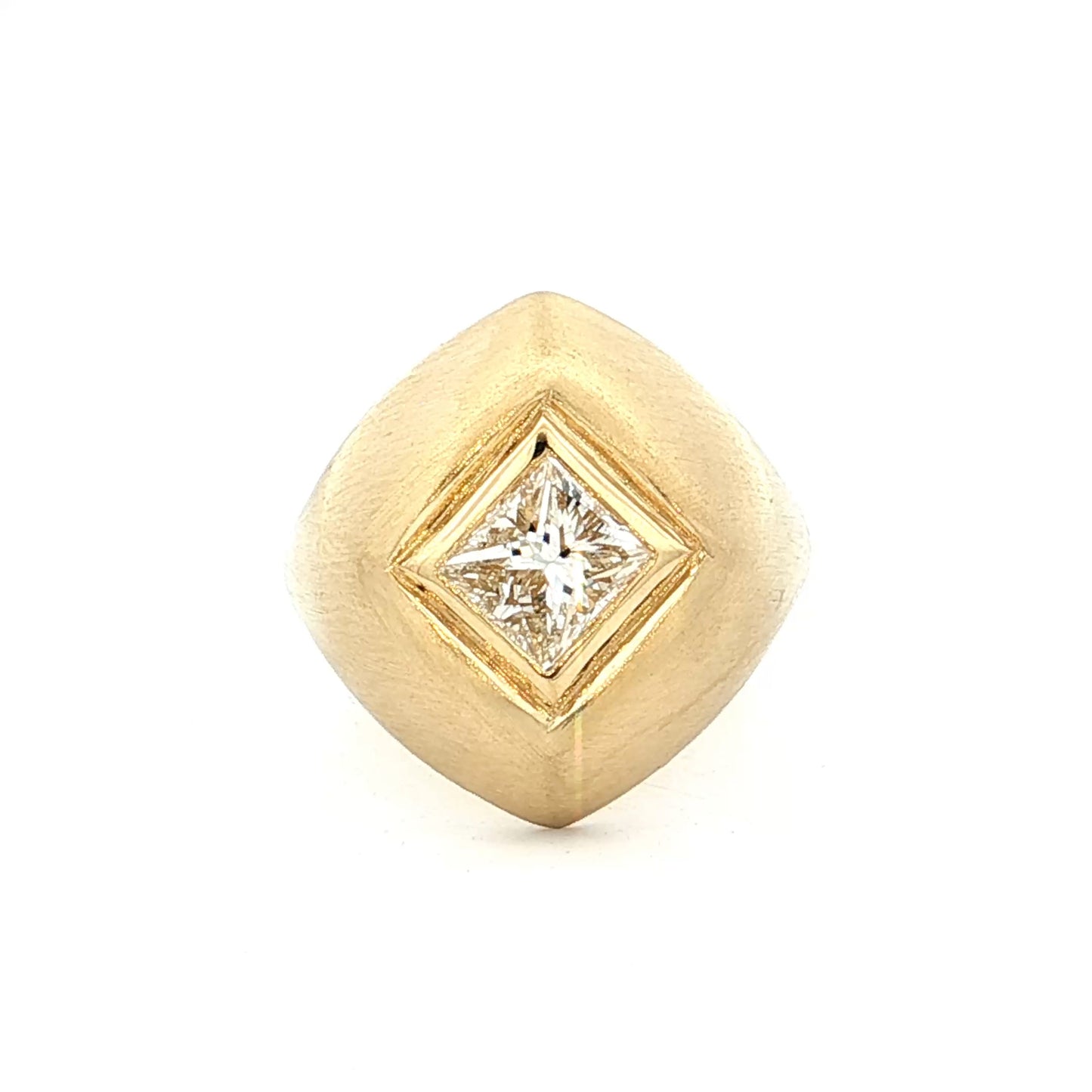 1.25 Princess Diamond Cocktail Ring 18k Yellow Gold