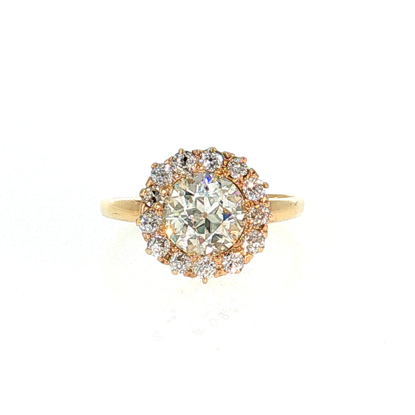 1.25 Victorian Old European Diamond Engagement Ring 18k
