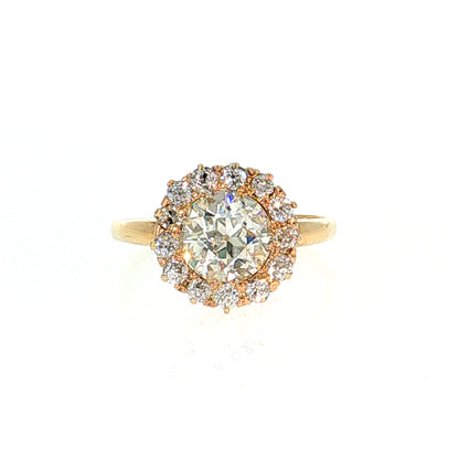 1.25 Victorian Old European Diamond Engagement Ring 18k