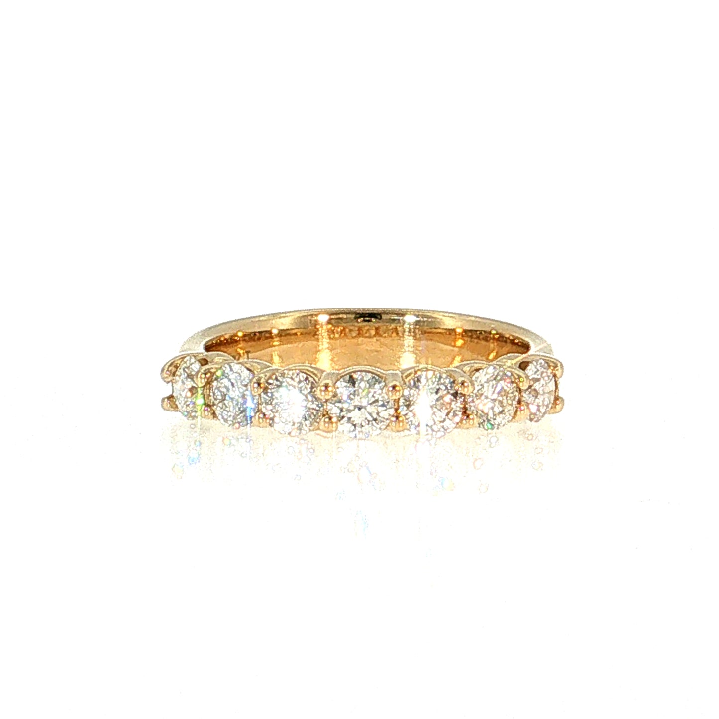 1.28 Round Brilliant Diamond Wedding Band 14k Yellow Gold