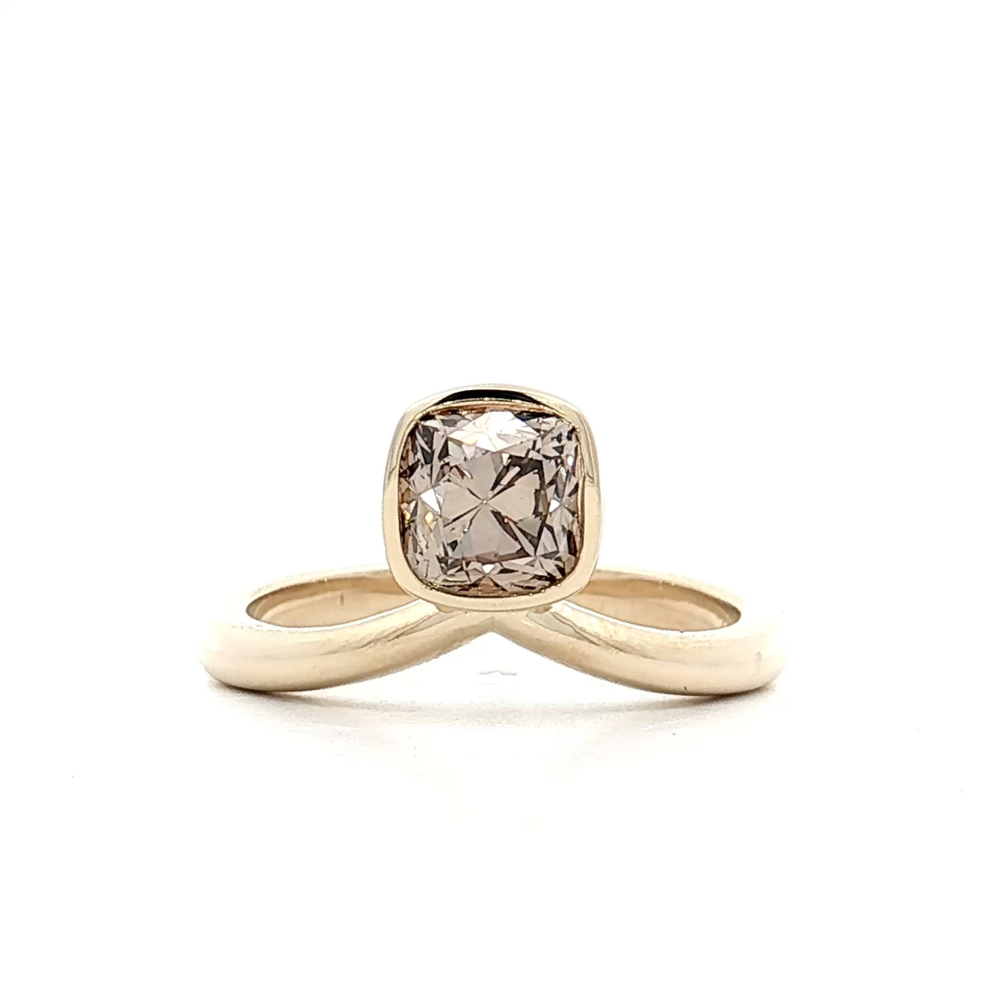 1.29 Cushion Diamond Solitaire Engagement Ring 14k