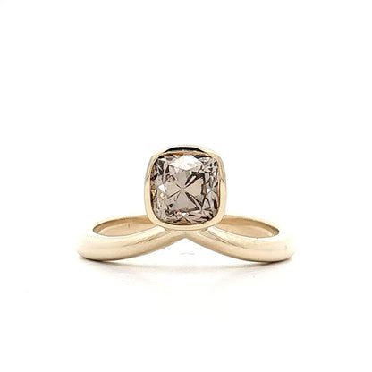 1.29 Cushion Diamond Solitaire Engagement Ring 14k