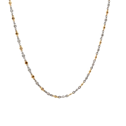 1.30 Fancy Yellow Diamonds By The Yard Necklace