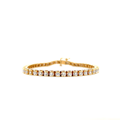 1.35 Bezel Diamond Tennis Bracelet in 14k