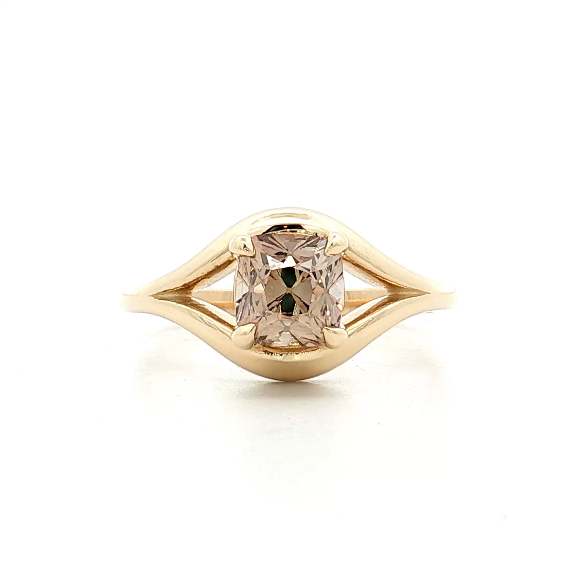 1.36 Old Mine Cushion Diamond Engagement Ring 14k