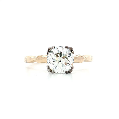1.36 Vintage Retro Diamond Engagement Ring Two-Tone 14k