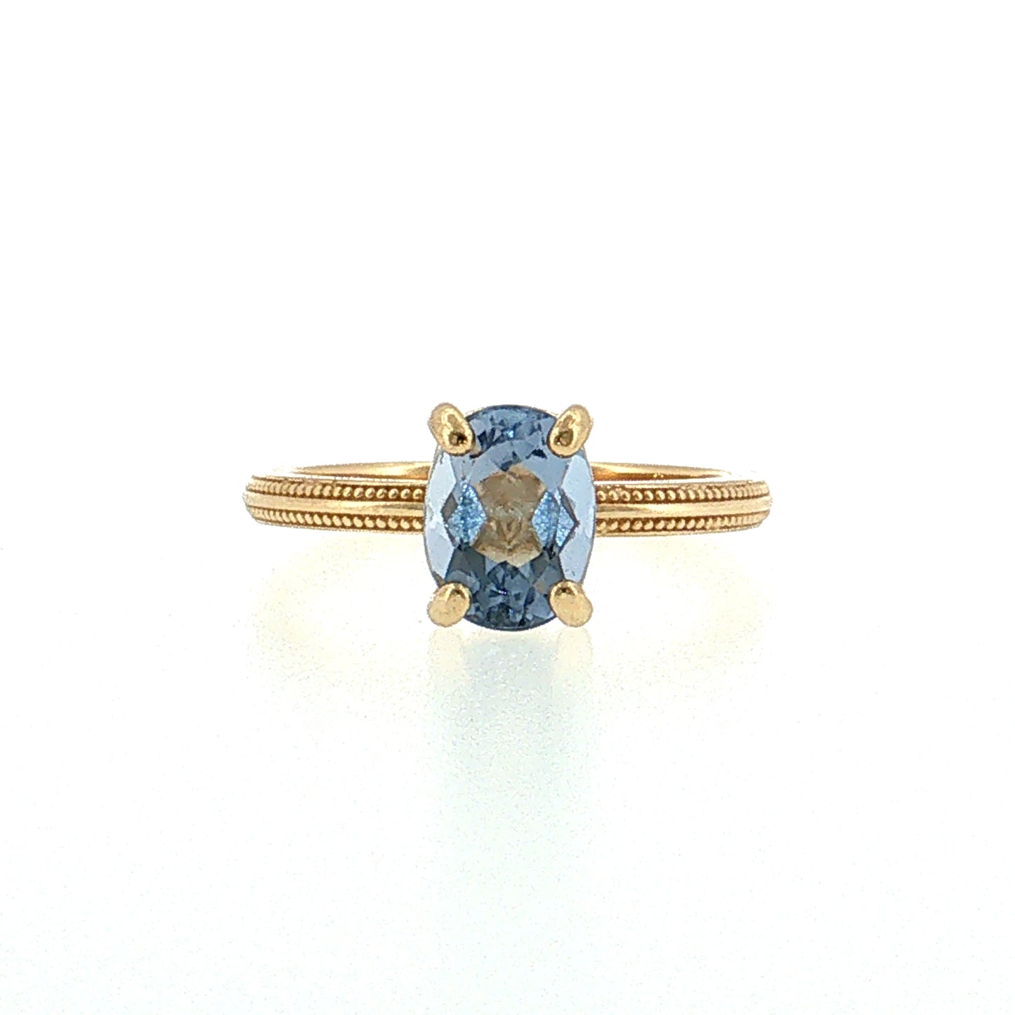 1.38 Oval Santa Maria Aquamarine Engagement Ring 14k
