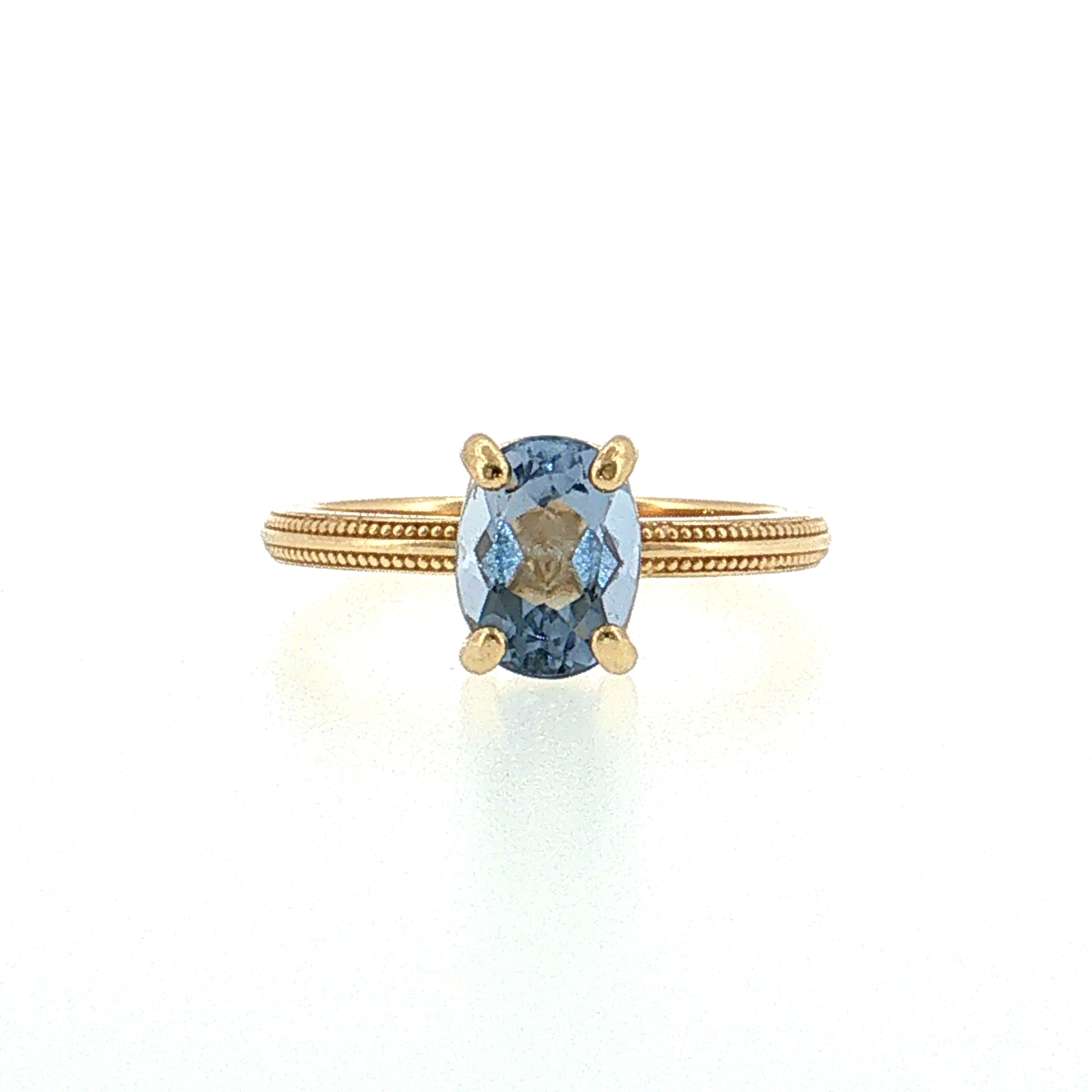 1.38 Oval Santa Maria Aquamarine Engagement Ring 14k