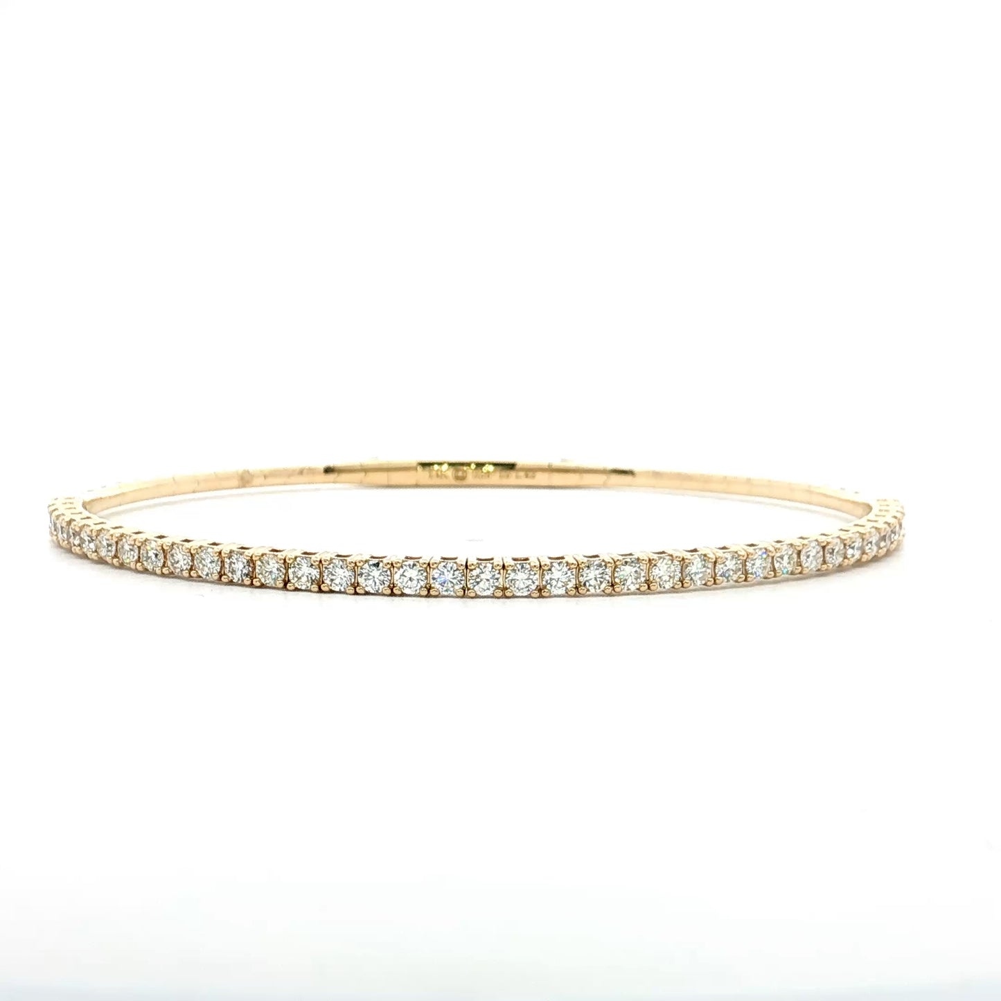 1.42 Diamond Bangle Bracelet 14k Yellow Gold