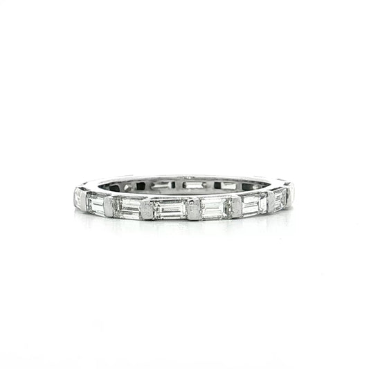 1.44 Baguette Diamond Eternity Band 14k White Gold