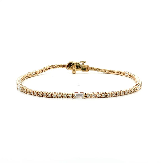 1.44 Diamond Tennis Bracelet 14k Yellow Gold