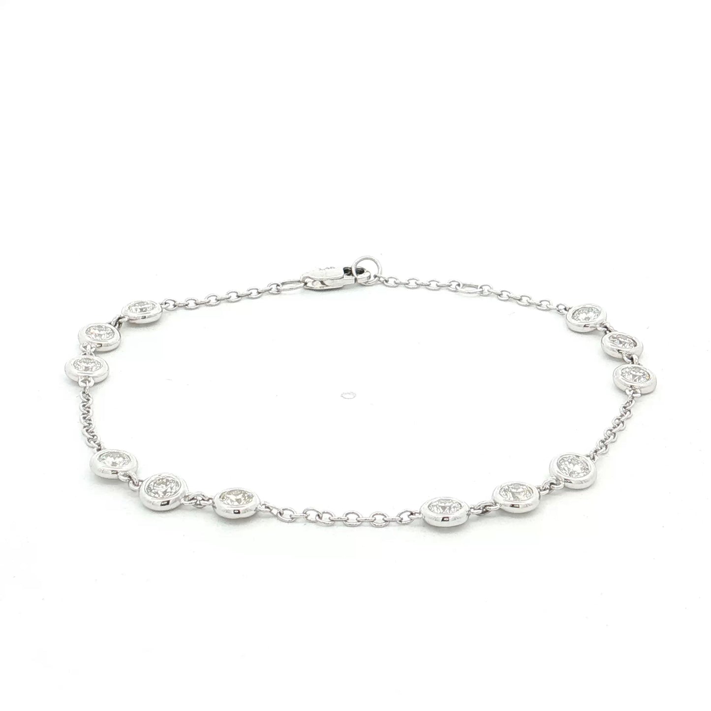 1.46 Diamond By The Yard Bracelet 14k White Gold