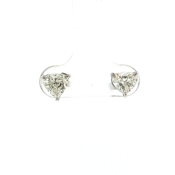 Heart Diamond Studs