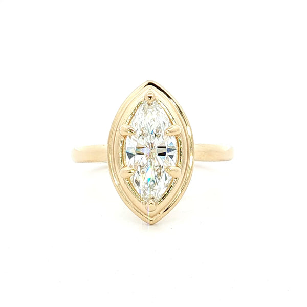 Marquise Cut Solitaire Diamond Engagement Ring