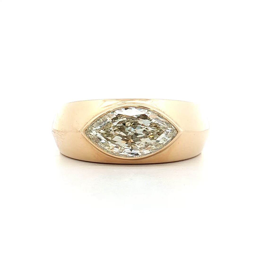 1.50 Marquise Diamond Solitaire Ring 18k Yellow Gold