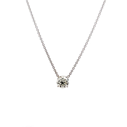 1.50 Round Brilliant Diamond Pendant in 18k White Gold