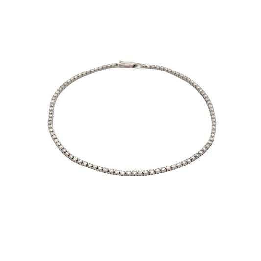 1.50 Round Brilliant Diamond Tennis Bracelet in White Gold