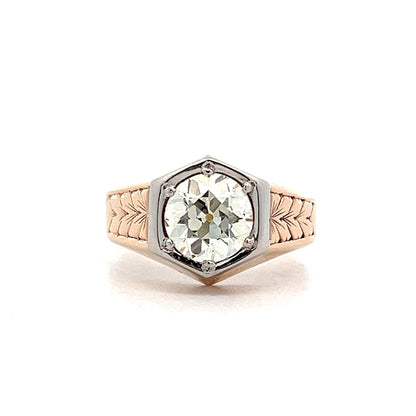 1.50 Vintage Edwardian Engagement Ring in 14k & Platinum