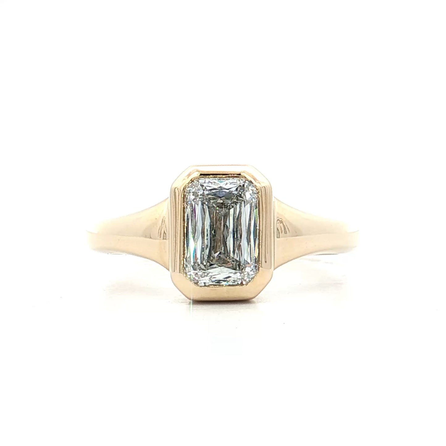 1.52 Emerald Cut Diamond Engagement Ring 14k