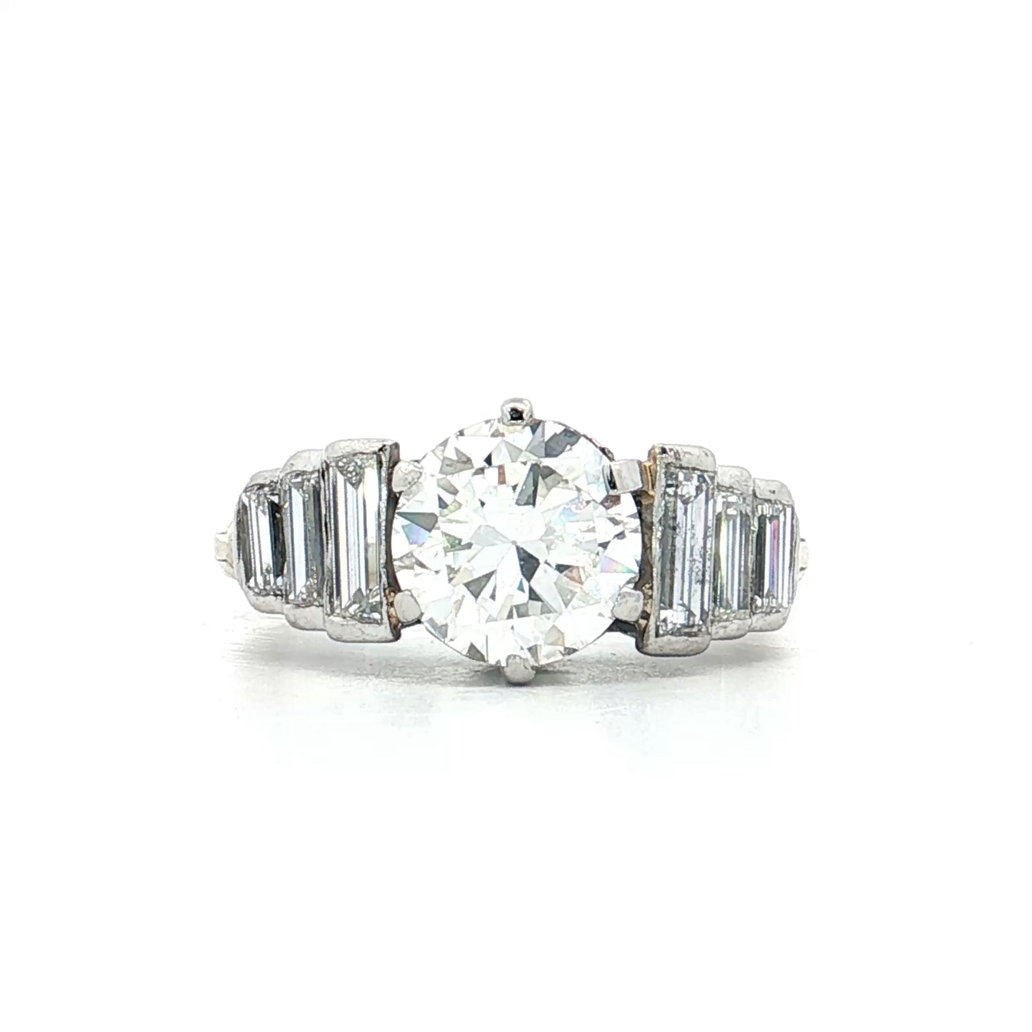 1.52 GIA Old European Diamond Engagement Ring 14k