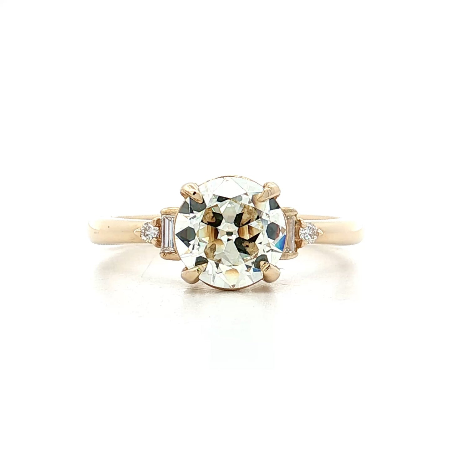 1.52 Old European Diamond Engagement Ring 14k